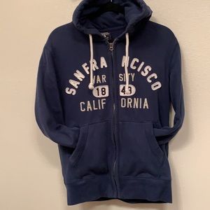 Blue hoodie jacket